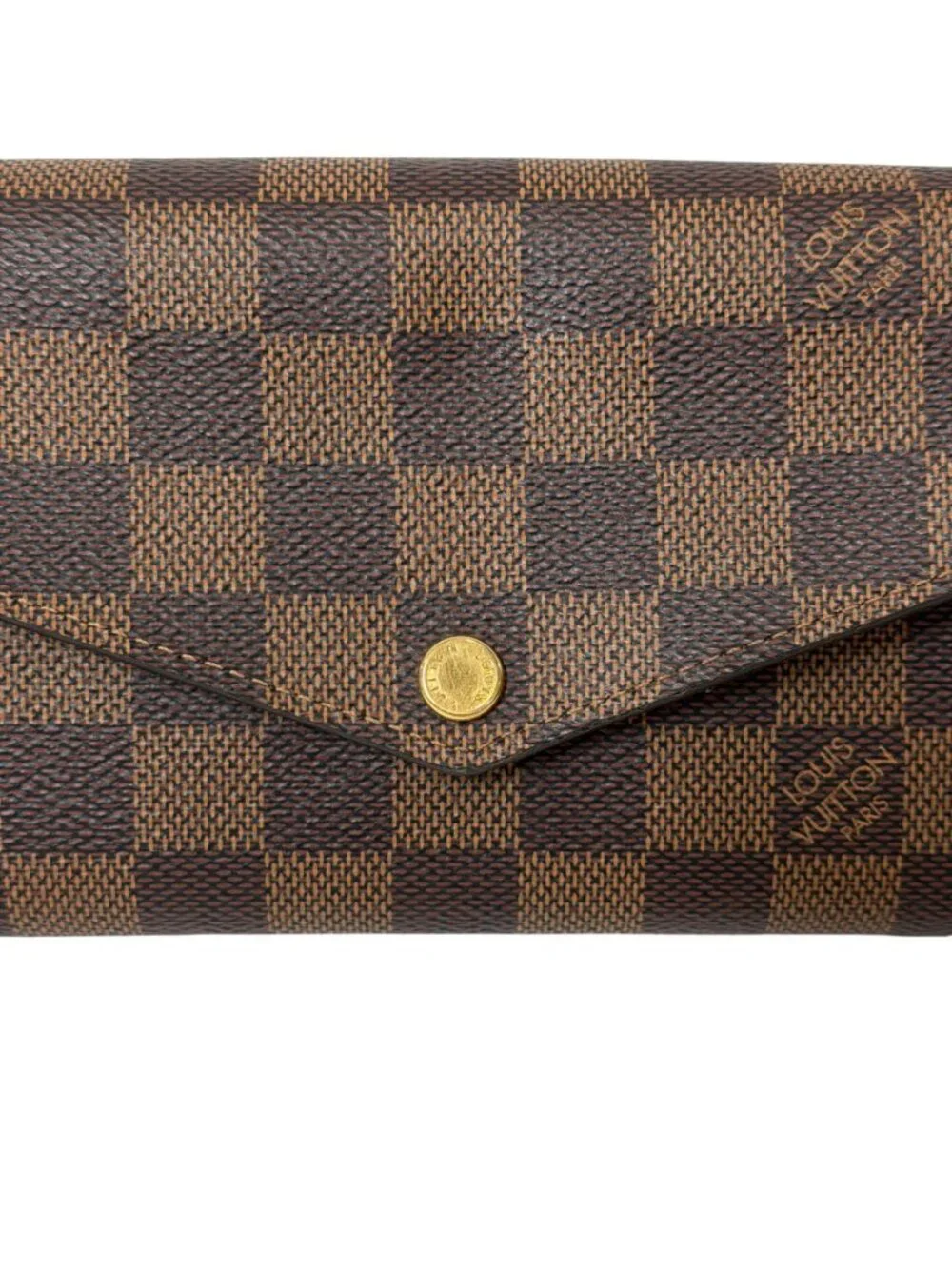 Louis Vuitton 2020 France Brown Damier Sarah Flap Wallet AS IS